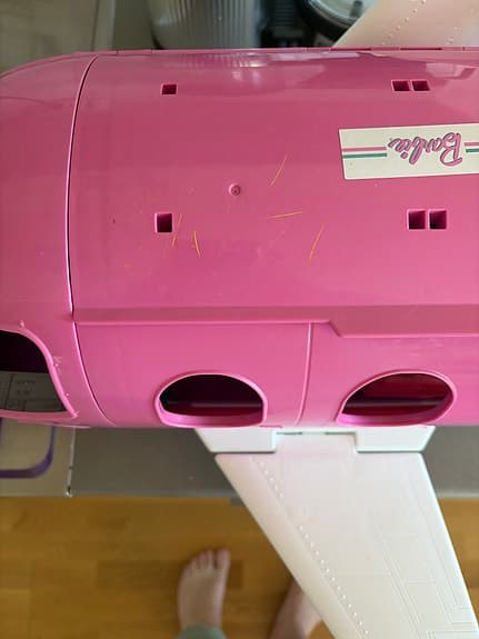 Barbie flygplan leksaksset rosa