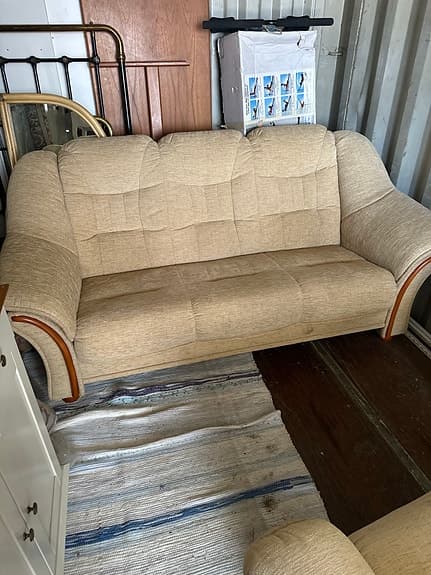 Tre sits soffa samt fåtölj nyskick