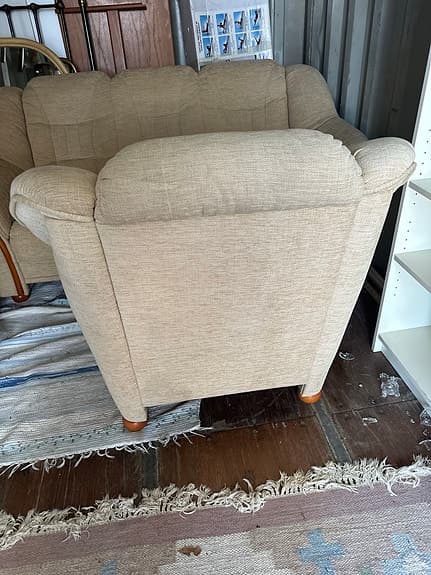 Tre sits soffa samt fåtölj nyskick