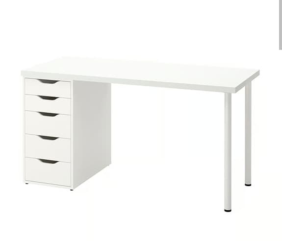 IKEA Stort Skrivbord 200x60 Vit