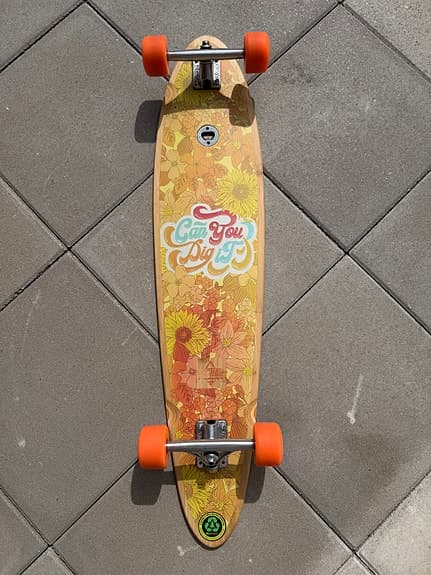 Dusters Can You Dig It longboard 40” Bamboo Orange