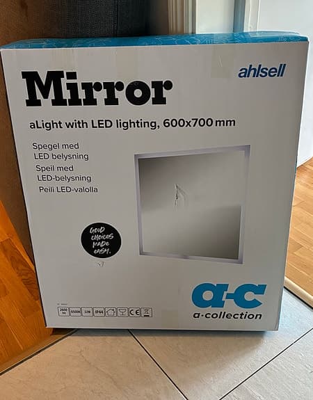 a-collection Mirror spegel med LED-belysning 600x700 mm