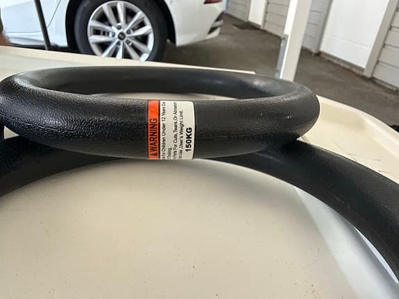 Gymnastikringar med remmar svart