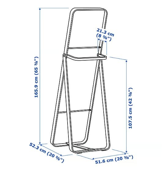 IKORNNES spegel från IKEA, 51,6x165,9 cm