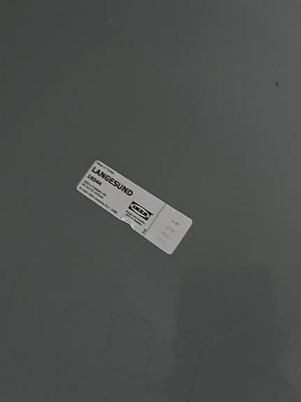 IKEA LÅNGESUND spegel 100 cm – svart rund