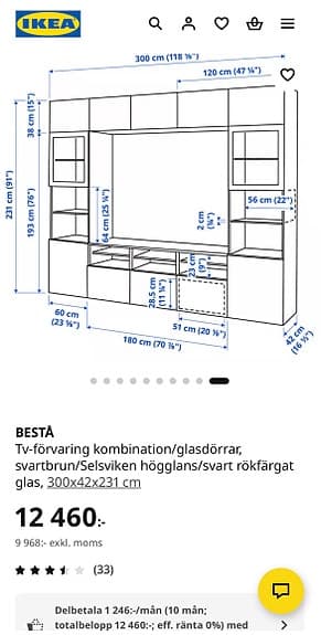 BESTÅ TV-förvaring kombination. Priset kan diskuteras vid snabb och smidig affär