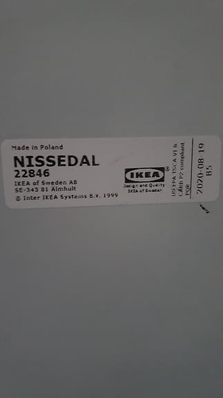 IKEA NISSEDAL MIRROR 150x40 BLACK