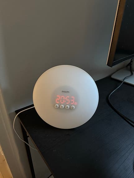 Philips väckarklocka med ljus
