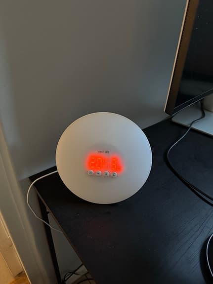 Philips väckarklocka med ljus