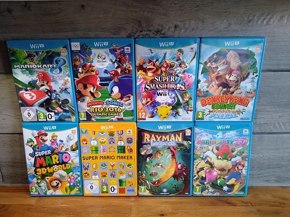 Nintendo Wii U spelpaket med Mario, Minecraft m.m 249 kr st.