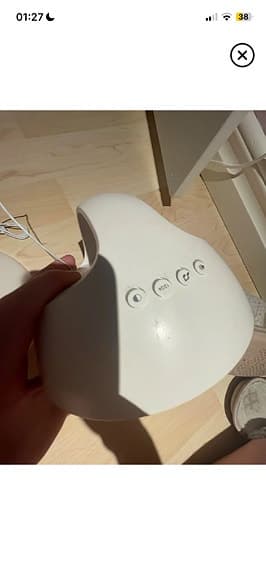 Vit wake up light med FM-radio