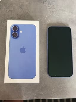 Helt ny apple iPhone 16 blå 128 GB +skal +glas skärmskydd nytt