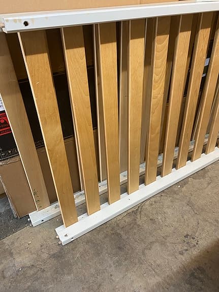 IKEA sängram med ribbotten vit trä
