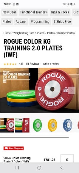 Rogue IWF Training Plates