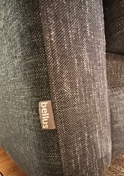 Hörnsoffa i jeansblågrå nyans, Bellus