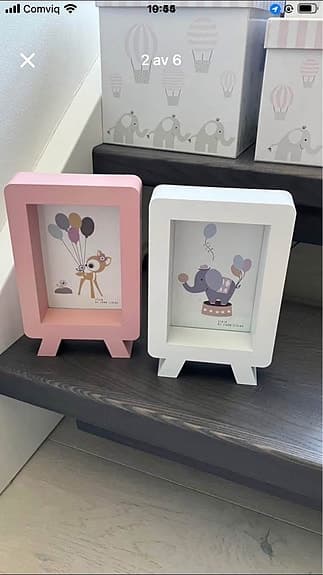 Matta 120x70, tavlor och förvaringslådor