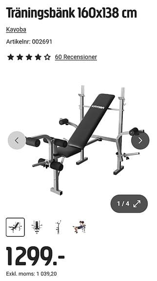 Helt ny Träningsbänk