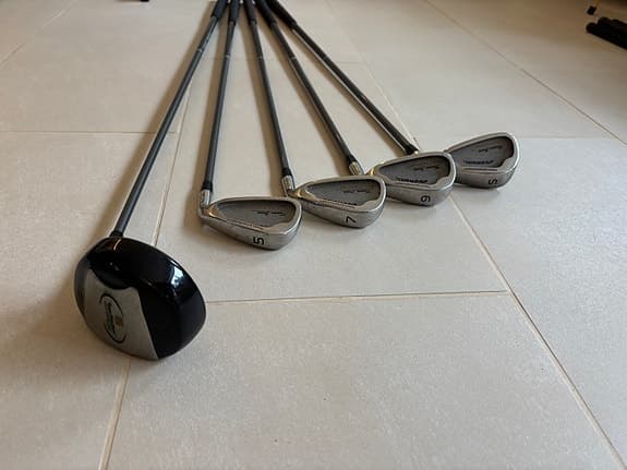 Golf Challenge golfbag + 5 klubbor
