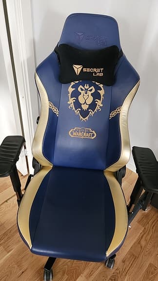 Secretlab Alliance gamingstol blå/guld World of Warcraft