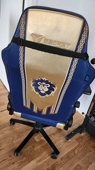 Secretlab Alliance gamingstol blå/guld World of Warcraft