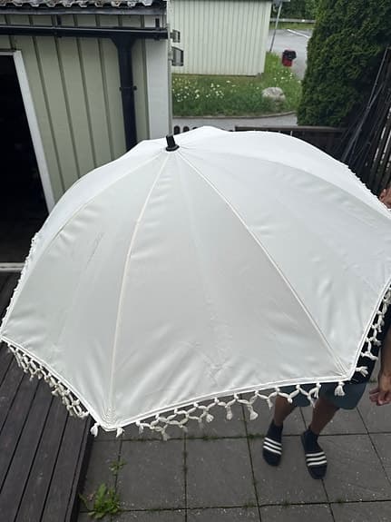 Parasoll med fransar