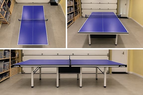 Blått pingisbord bordtennisbord
