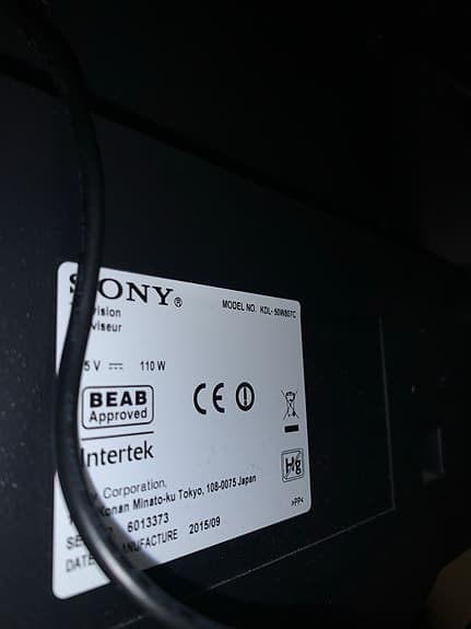 Sony TV 50” KDL-50W807C