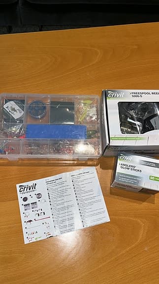 Crivit fiskeset med freespool-rulle 5000-S och tillbehör