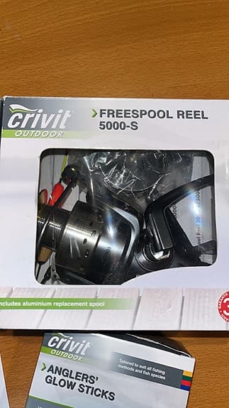 Crivit fiskeset med freespool-rulle 5000-S och tillbehör