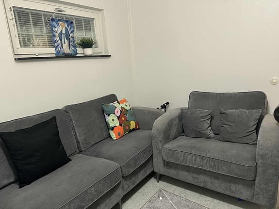 Soffa och fåtölj