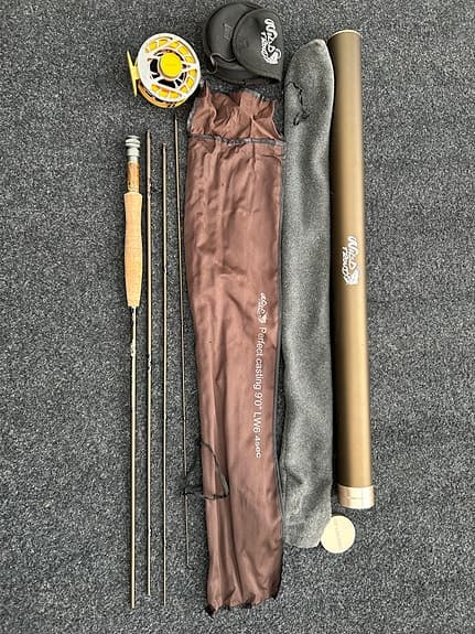 Wild Trout Perfect Casting IM12 9’ #6 – Flugspö & LMS 8 Flugrulle – Komplett set