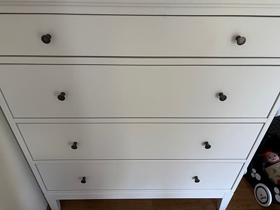 IKEA Idanäs byrå vit med 4 lådor