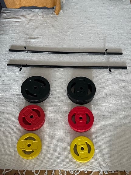 Dumbbell Set with Weights, 2x 1.25kg, 2x 2.5kg, 2x 5kg