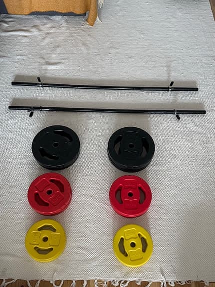 Dumbbell Set with Weights, 2x 1.25kg, 2x 2.5kg, 2x 5kg