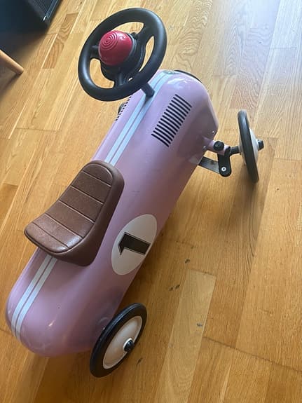 Stoy retro gåbil i rosa – fint skick