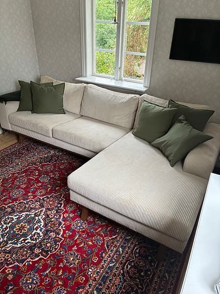 Scandinavian Choice Copenhagen 4-sits divansoffa – Högervänd, beige manchester