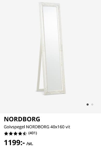 Golvspegel (bild lånad från Jysk)