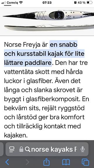 Kajak vit/svart