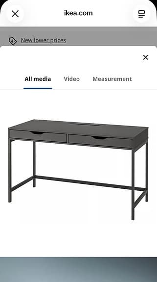 IKEA ALEX skrivbord 132x58 cm mörkgrå