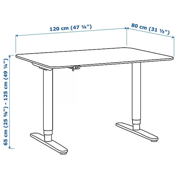 Skrivbord höj och sänkbart - IKEA Bekant 80x120 - 1-40 stycken.