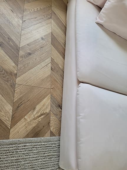 Ljusrosa tyg. IKEA SÖDERHAMN