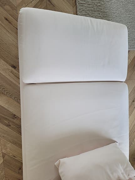 Ljusrosa tyg. IKEA SÖDERHAMN