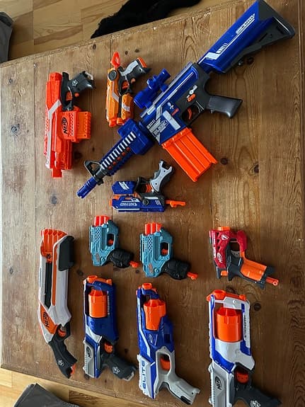 Nerf leksakspistoler och gevär paket