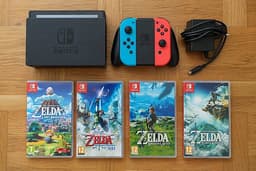 Nintendo Switch konsol med flera Zelda-spel!