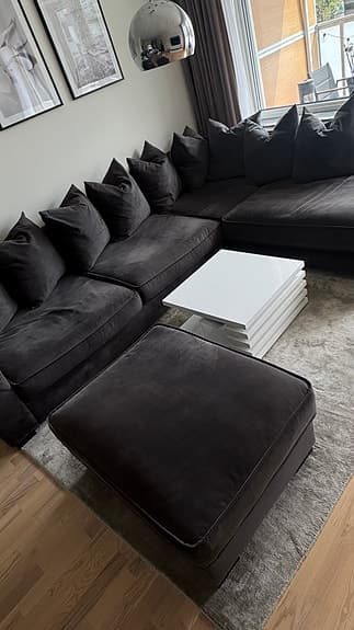 Divansoffa + sittpall