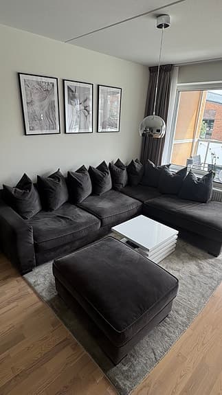 Divansoffa + sittpall