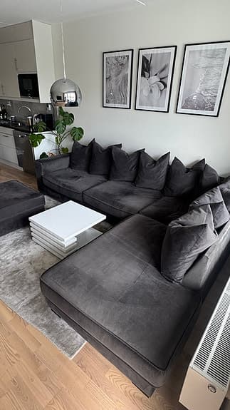 Divansoffa + sittpall