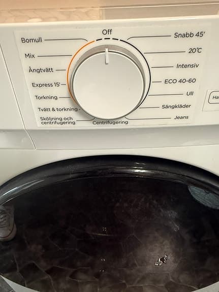 Logik kombinerad tvättmaskin/torktumlare vit