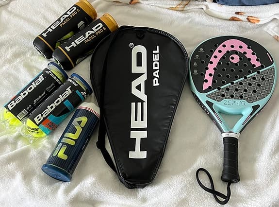 Head padelracket med fodral och bollar