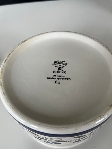Rörstrand Blåbär burk med trälock 66 retro